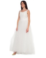 Snow White Mini-Cup Sleeve Princess Wedding Gown - White Photo