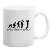 Qtees Africa Evolution Of A Golfer White Printed Mug Photo