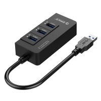 Orico 3 Port USB3.0 Hub With Gigabit Ethernet Adapter - Black Photo