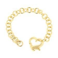 Miss Jewels 18K Gold Plated Heart Clasp Costume Bracelet Photo