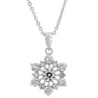 Miss Jewels Cubic Zirconia Snowflake Pendant And Necklace Photo