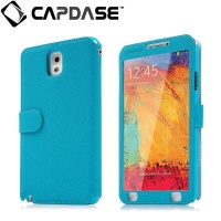 Capdase Folder Case Sider V-Baco for Galaxy Note 3 - Blue/Blue Photo