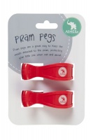 All4Ella 2 Pack of Pram Pegs - Red Photo