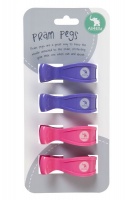 All4Ella 4 Pack of Pram Pegs - Pink & Purple Photo