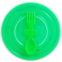 Lumoss - Bowl With Slip Lid and Fork Spoon - Green Photo