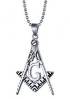 10.5 grams Stainless Steel Free Mason Pendant with Ball Style Necklace Photo