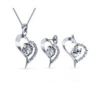 Destiny Heart Earring and Necklace Set with Swarovski Crystals Photo
