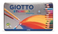 Giotto Stilnovo Aquarelle Pencils - 12 Colours in Metal Case Photo