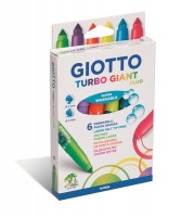 Giotto Turbo Giant Fluo 6 Fibre-Tip Pens Photo
