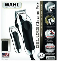 Wahl Deluxe Chrome Pro Corded Haircutting & Touch-Up Kit - 27 Piece Photo