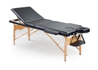 Massage Warehouse 3 Section Deluxe Massage Table - Black Photo