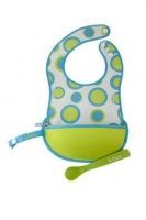 Bbox Travel Bib & Flexible Spoon - Retro Circles Patterns Photo