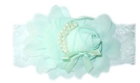 Pearl Lace Headband - Mint Photo