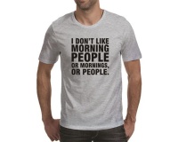 OTC Shop I Don't Like Morning People Men's T-Shirt- Grey Heather OTC Shop I Don't Like Morning People Men's T-Shirt- Grey Heather Photo