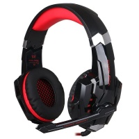 KOTION G9000 Gaming Headphones with Mic Audio/Mic Splitter Cable - Red Photo