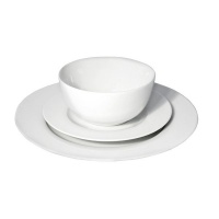 Eetrite - 12 Piece Just White Porcelain Dinner Set Photo