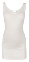 Absolute Maternity Ruched Tank Top - White Photo