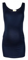Absolute Maternity Ruched Tank Top - Navy Photo