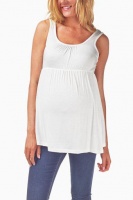 Absolute Maternity Styled Tank Top - White Photo
