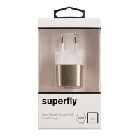 Superfly 2.4A Metallic Single USB Wall Charger - Gold Photo