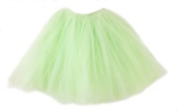 Long Fluffy Tulle Tutu Skirt in Color Green Photo