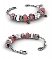 Destiny Charm Bracelet with Swarovski Crystals - Pink Photo