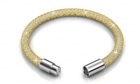 Destiny Yellow Gold Mesh Bracelet with Swarovski Crystals Photo