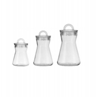 Regent - Glass Canister Set with Lids - 3 Piece Photo