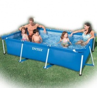 Intex Square Swimming Pool Family Edition With Metal Frame Photo
