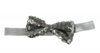 Sequins Bow Headband in Grey Color Photo