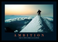 Ambition Poster with Black Frame Photo