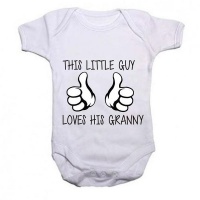 Noveltees ZA Boys This Little Guy Loves His Granny Baby Grow Photo