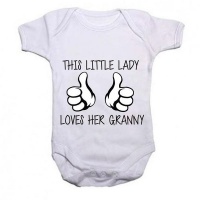 Noveltees ZA Girls This Little Lady Loves Her Granny Baby Grow Photo