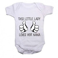 Noveltees ZA Girls This Little Lady Loves Her Nana Baby Grow Photo