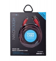 Energea NyloTough 3m Extra Length Micro USB Cable - Red Photo