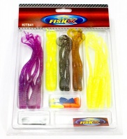 FishX 40-Piece Bass Fishing Worm Sinkers and Hooks Kit Photo