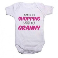 Noveltees ZA Girls Born To Go Shopping With My Granny - White Photo