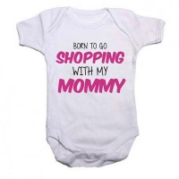 Noveltees ZA Girls Born To Go Shopping With My Mommy - White Photo
