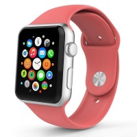 Apple Ã–kotec Soft Silicone Watch 38mm Sports Band Strap - Coral Pink Photo