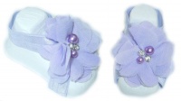 Diamante Baby Barefoot Sandals - Lilac Photo