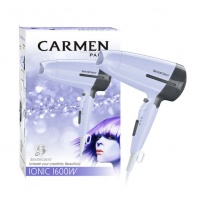 Carmen Ionic 1600W Travel Hairdryer - Blue Photo