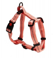 Dogs Life - Reflective Super soft Webbing H Harness - Small - Pink Photo