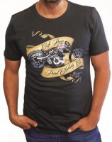 Petrol Clothing Co Men's Cafe Racer T-Shirt - Charcoal Photo