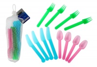 Leisure-Quip - Knife Fork and Spoon Set - Plastic Photo