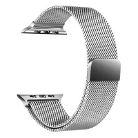 Apple 38mm Watch Strap by Zonabel - Milanese Loop - Silver Stainless Steel Photo