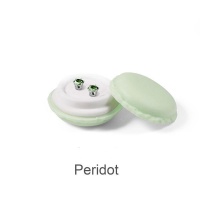 Destiny Birthstone August/Peridot Earrings with Swarovski Crystals in a Macaroon Case Photo