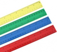 30cm Plastic Ruler Assorted Colours - box of 30 Photo