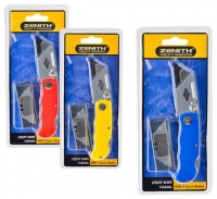 Bulk Pack 4x Folding Utility Knife & 5 Spare Blades Photo