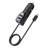 Baseus 1m - 5.5A Energy Station with Lightning Cable Car Charger - Black Photo