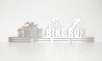 Trendyshop Swim.Bike.Run Medal Hanger - Stainless Steel Photo